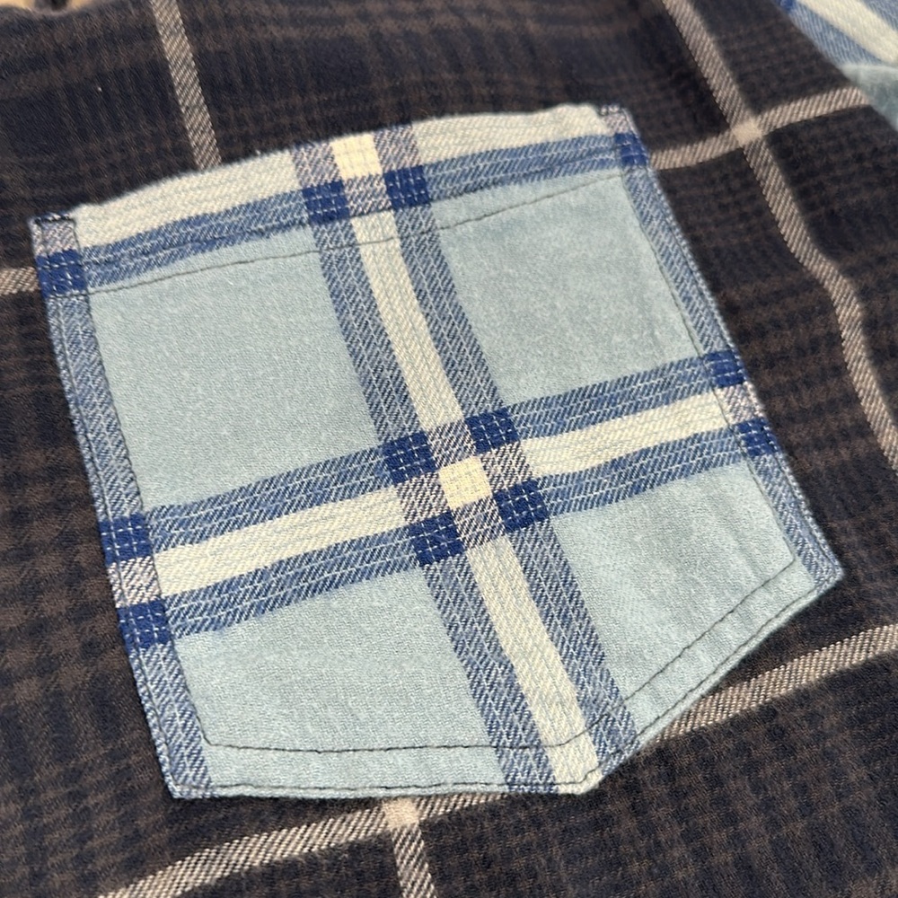 SO Flannel Hoodie Blue - Picture 10 of 10